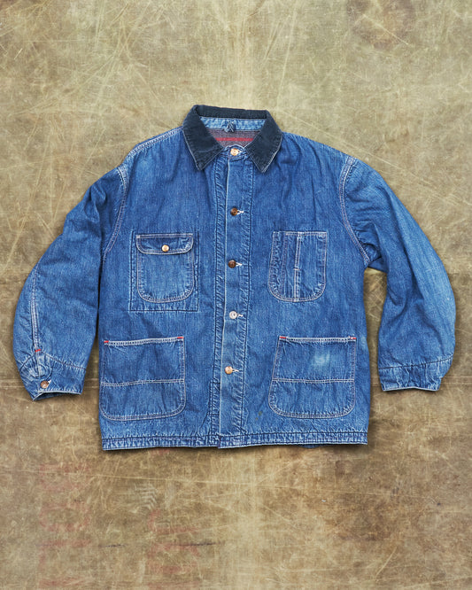 Vintage Unbranded Lined Chore Coat  50's Size M