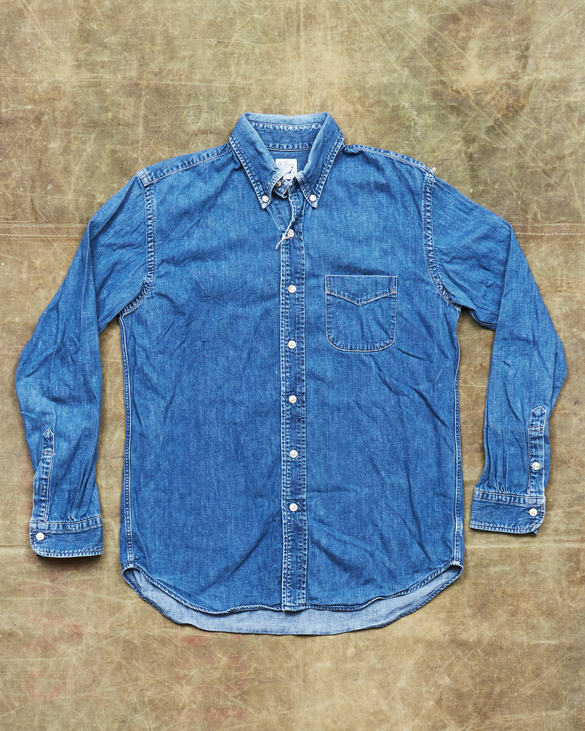 Second Hand OrSlow Button Down Denim Shirt Size 3