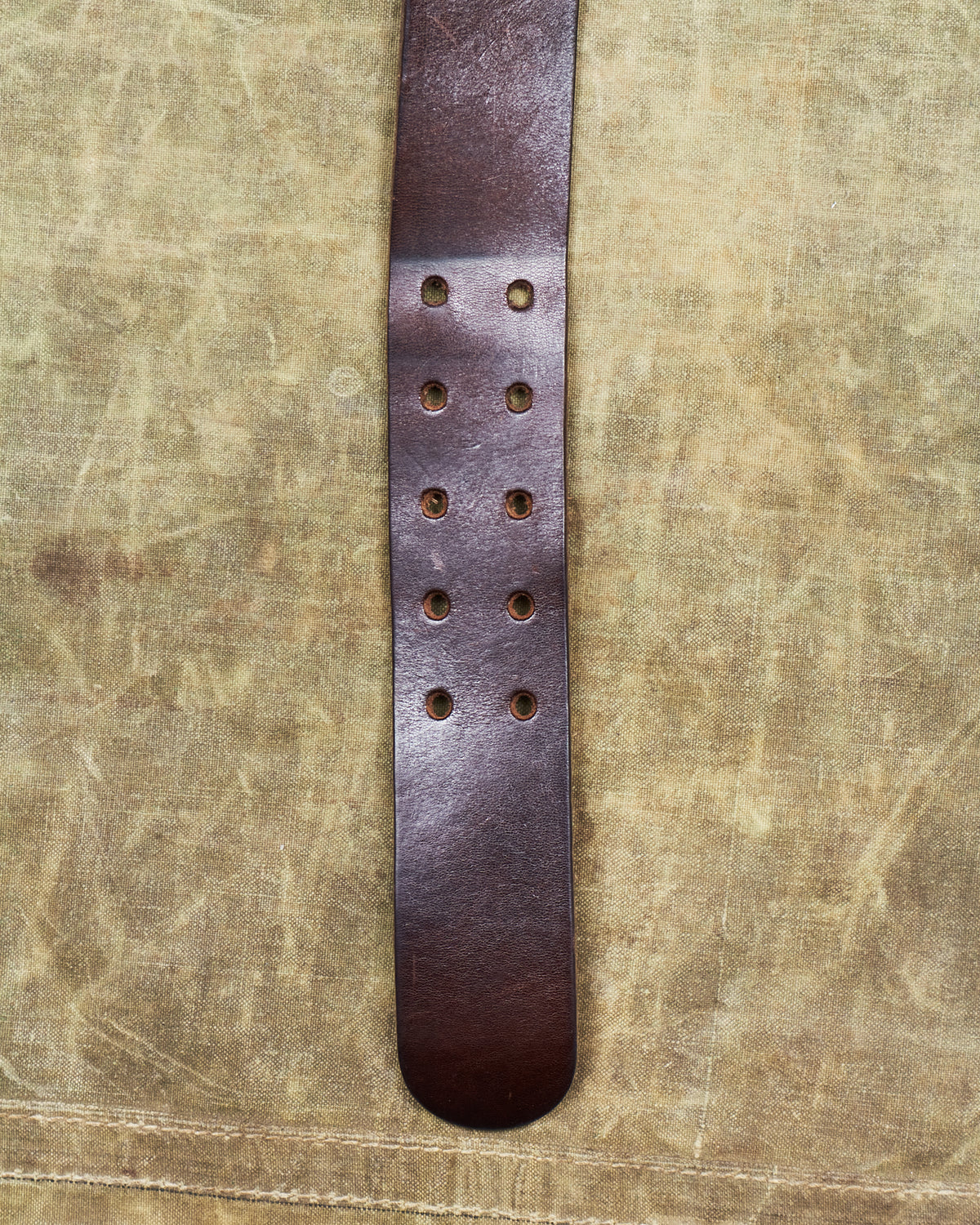 Second Hand Indigofera Danko Two Prong Leather Belt Brown Size 40