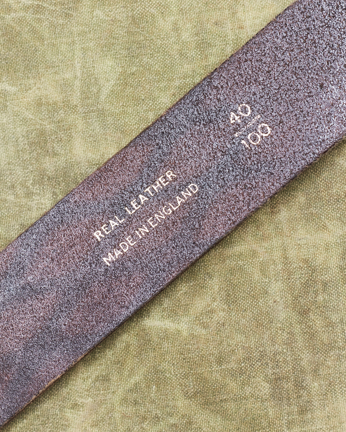 Second Hand Indigofera Danko Two Prong Leather Belt Brown Size 40