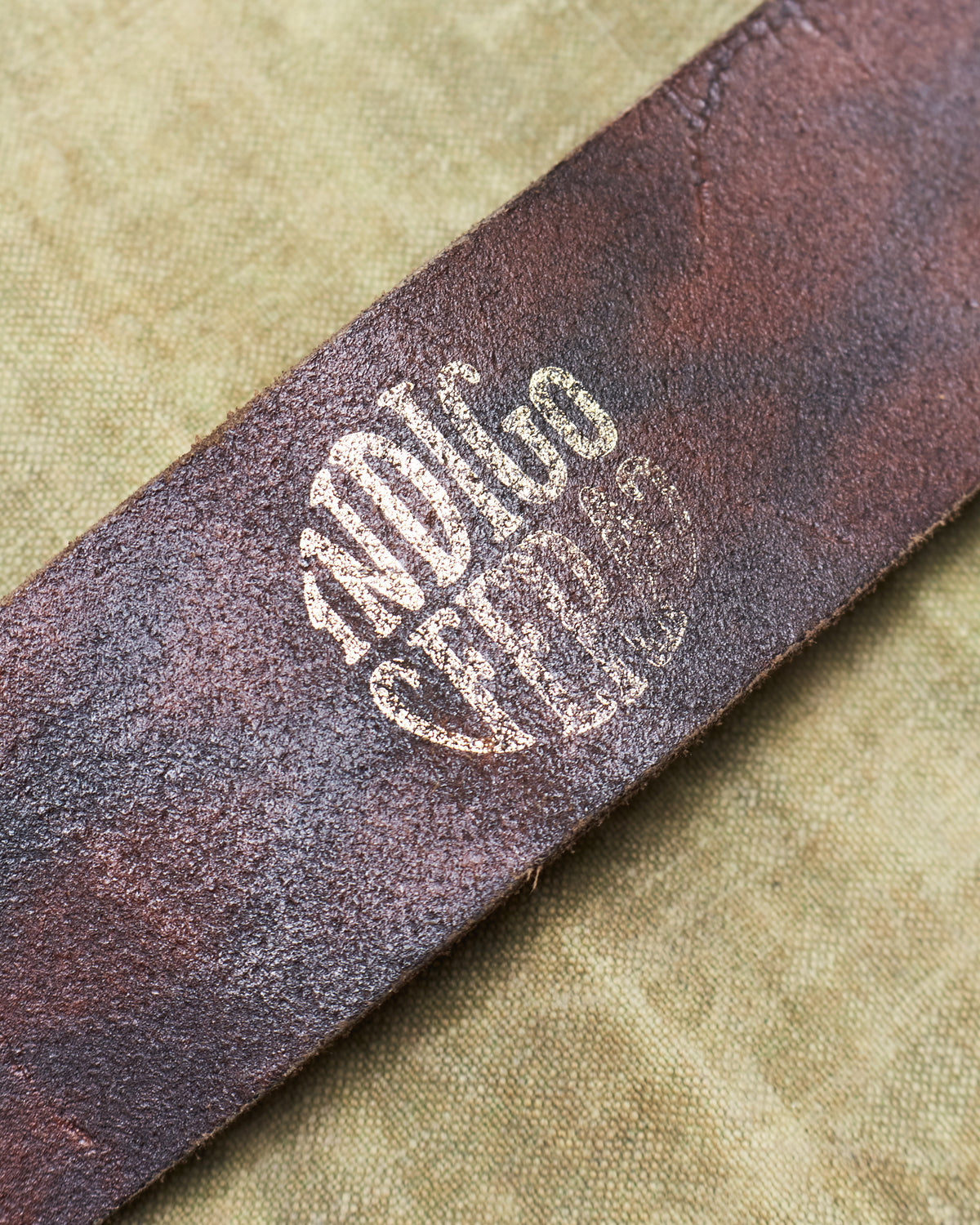 Second Hand Indigofera Danko Two Prong Leather Belt Brown Size 40