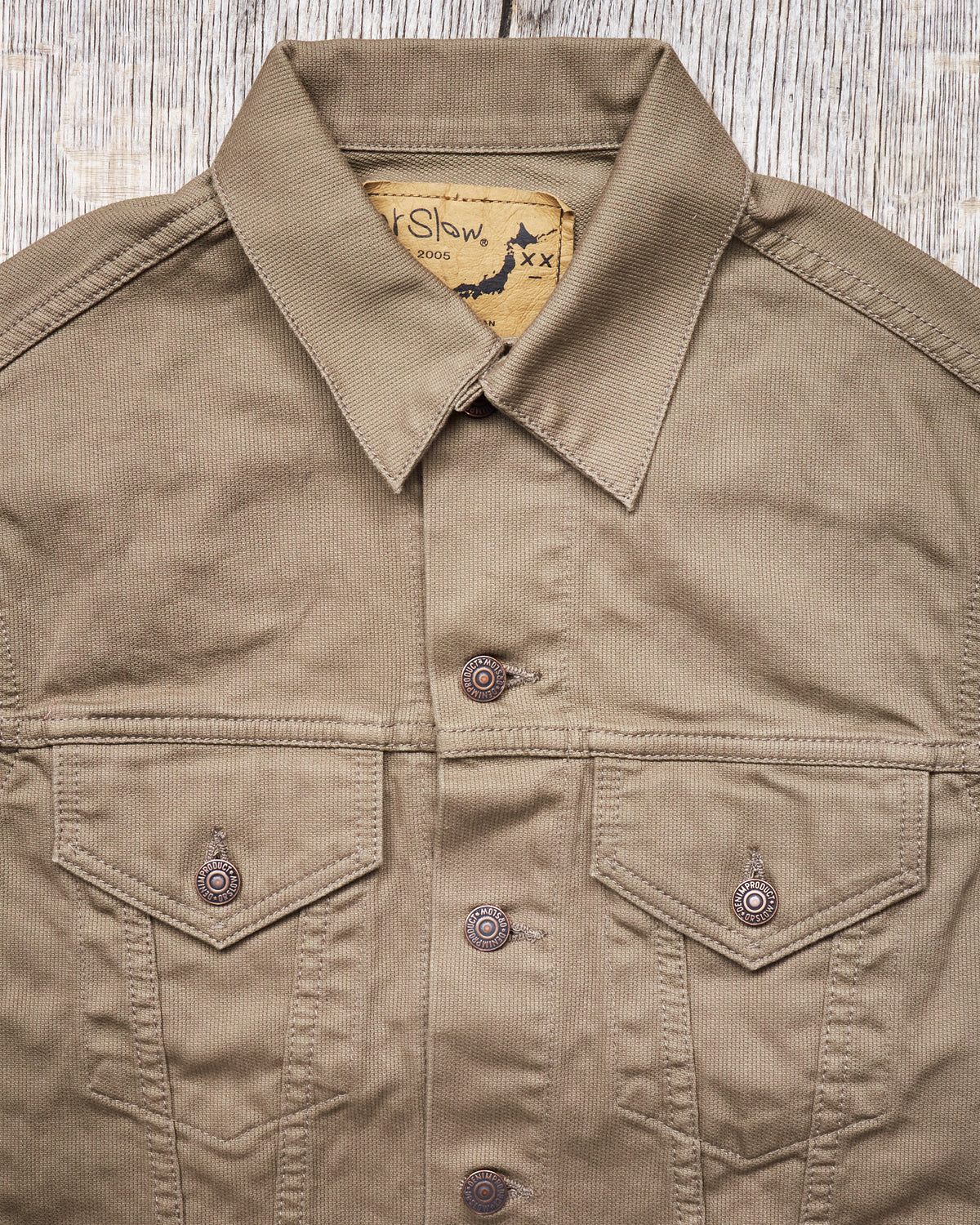 Orslow 60's Cotton Pique Jacket Dusty Olive