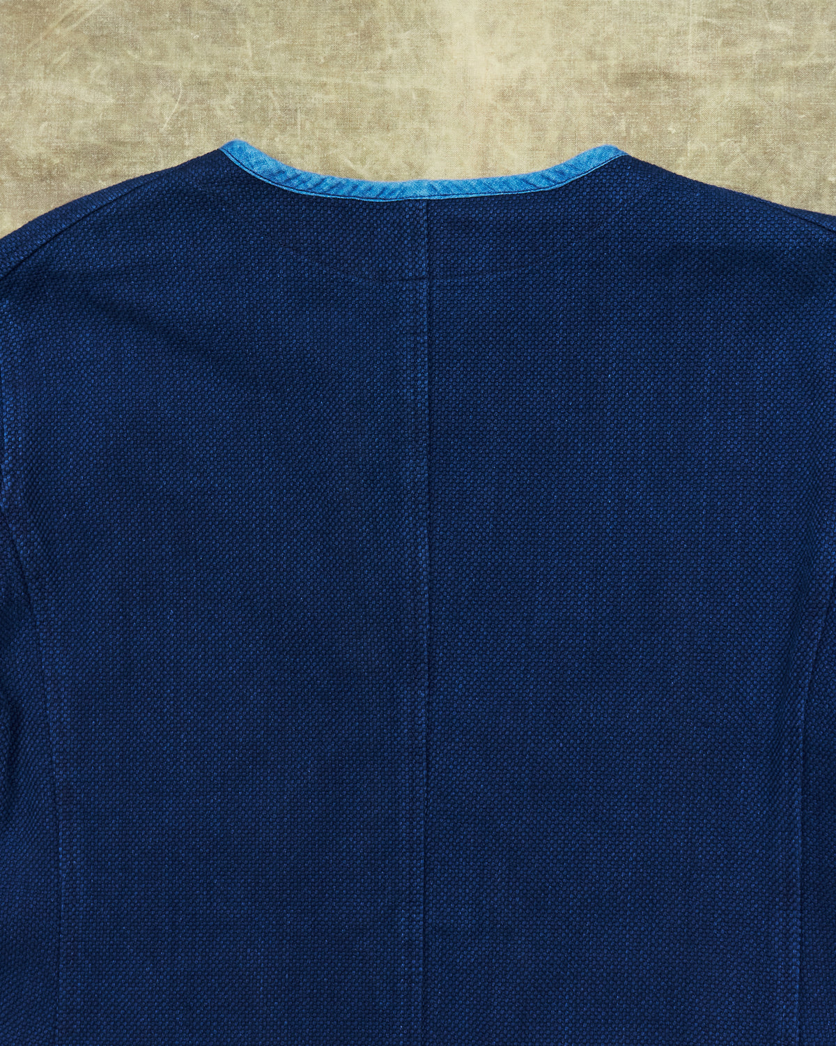 Second Hand Blue Blue Japan Pure Indigo Sashiko Collarless Jacket Size 4