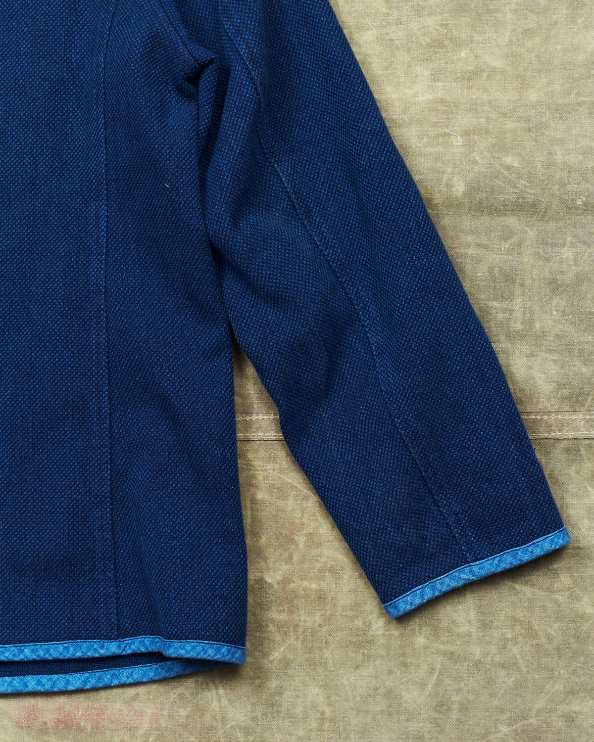 Second Hand Blue Blue Japan Pure Indigo Sashiko Collarless Jacket Size 4