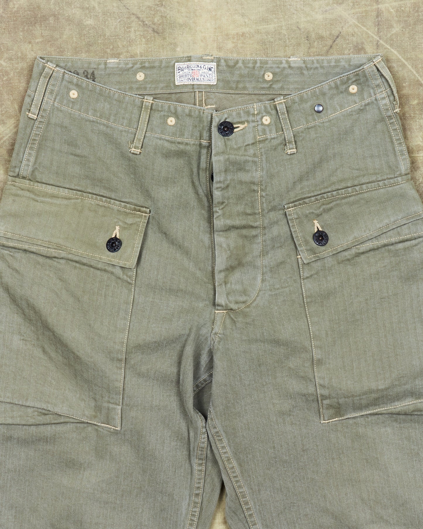 Second Hand Buzz Rickson's USMC P-44 HBT Twill "Monkey" Pants