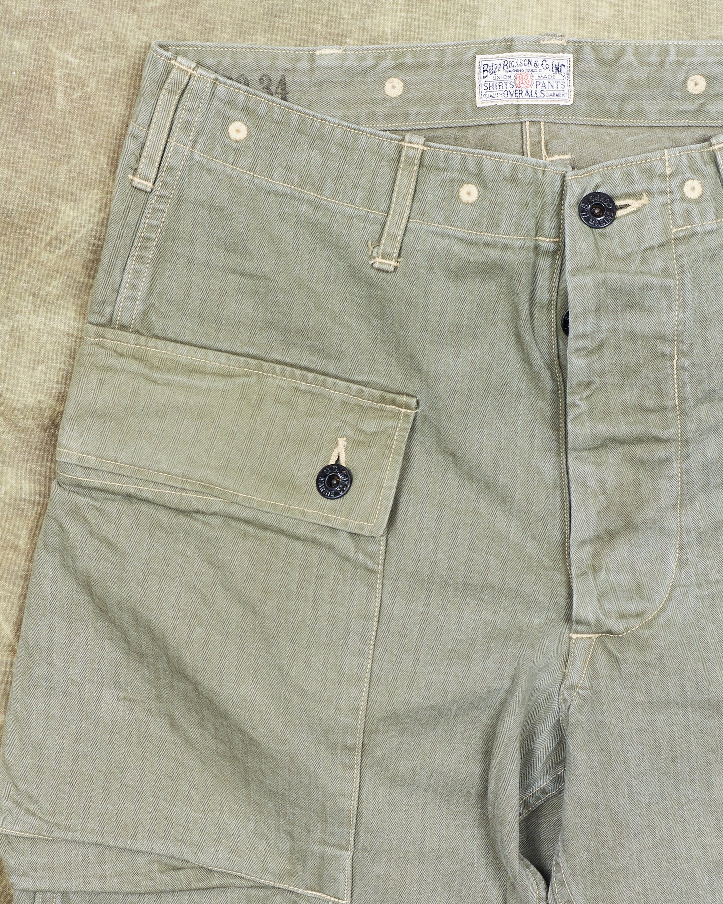 Second Hand Buzz Rickson's USMC P-44 HBT Twill "Monkey" Pants