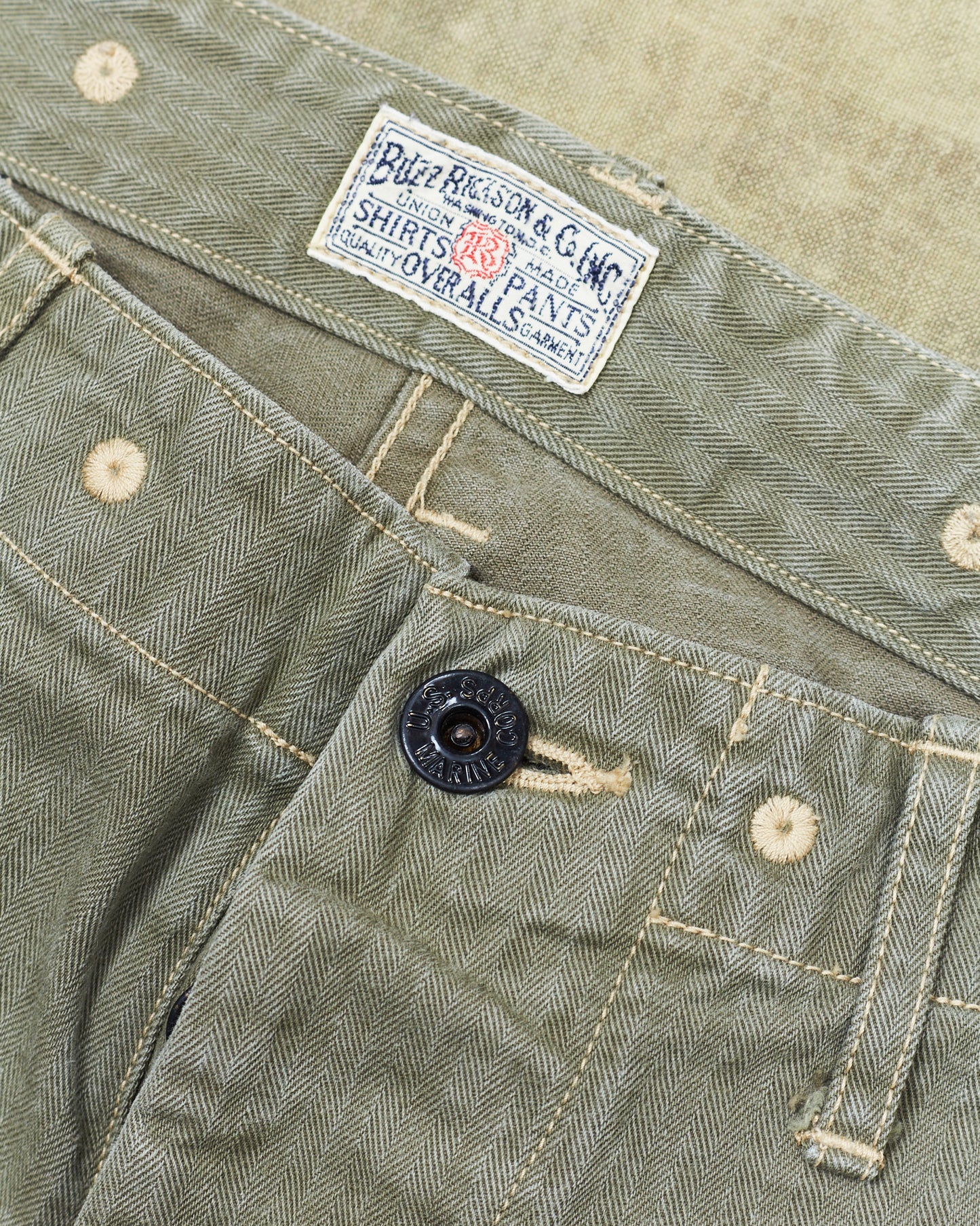 Second Hand Buzz Rickson's USMC P-44 HBT Twill "Monkey" Pants