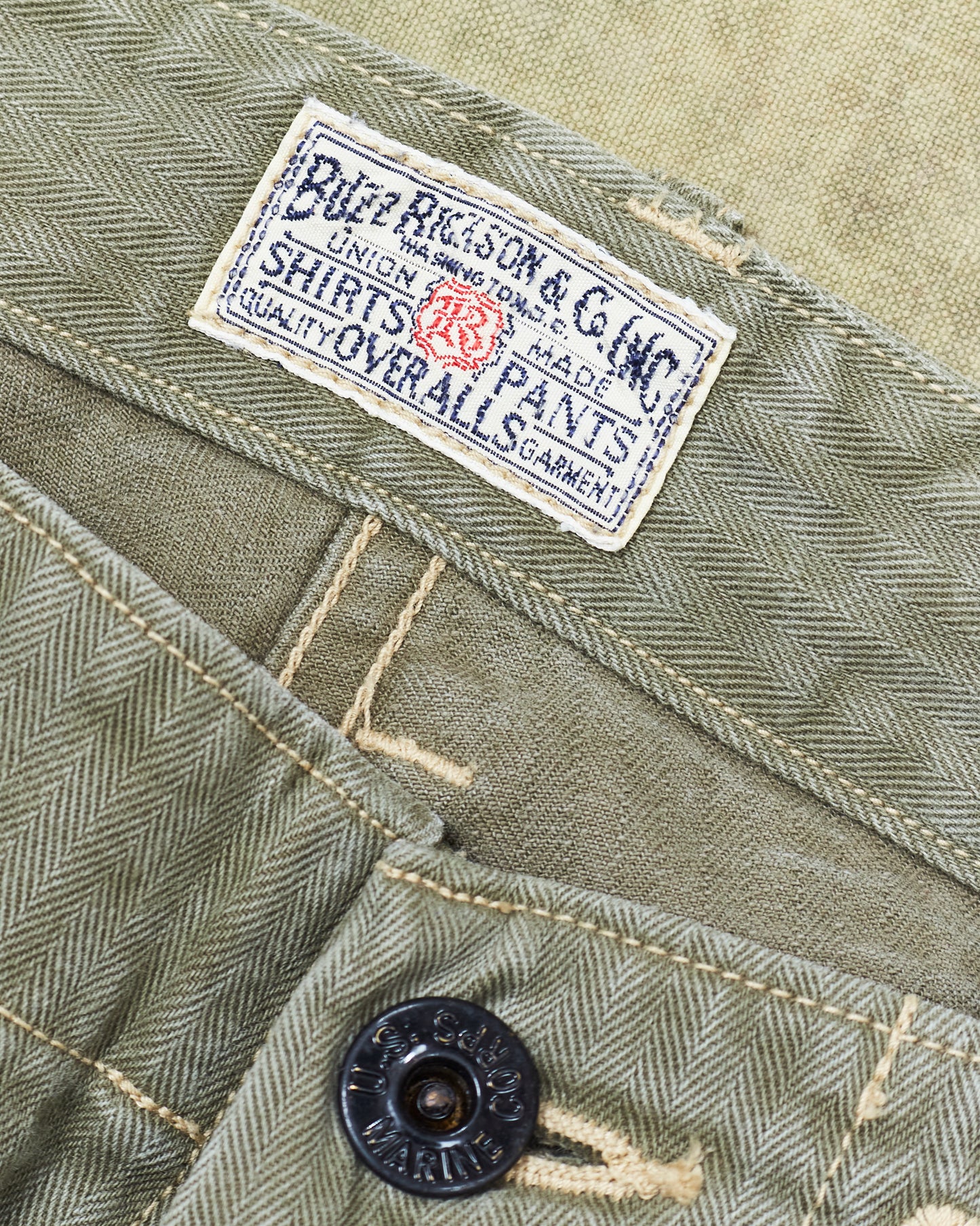 Second Hand Buzz Rickson's USMC P-44 HBT Twill "Monkey" Pants