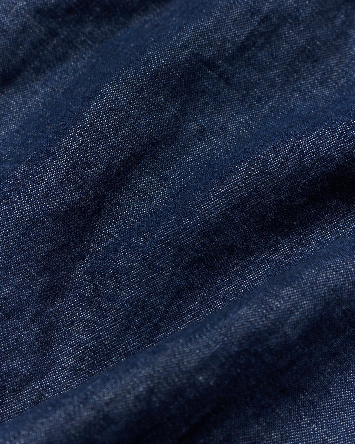 OrSlow Cotton/Linen Denim Lace Up Shirt