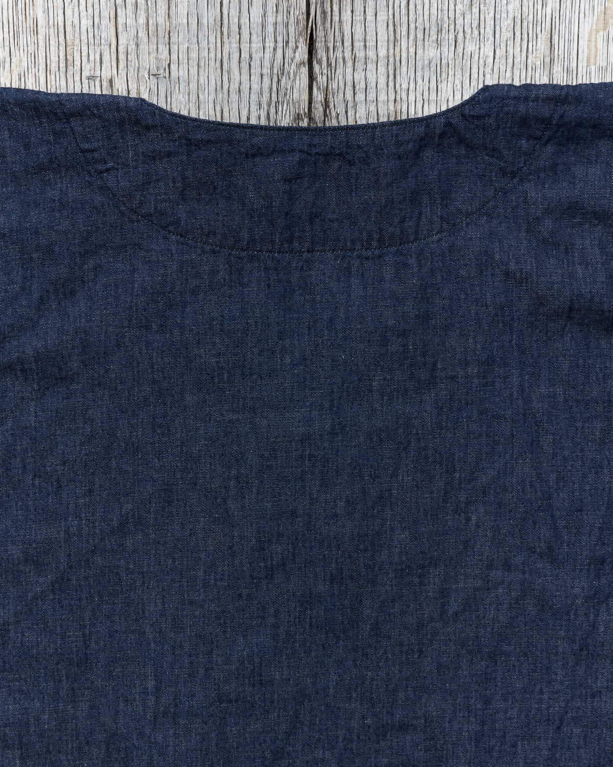 OrSlow Cotton/Linen Denim Lace Up Shirt