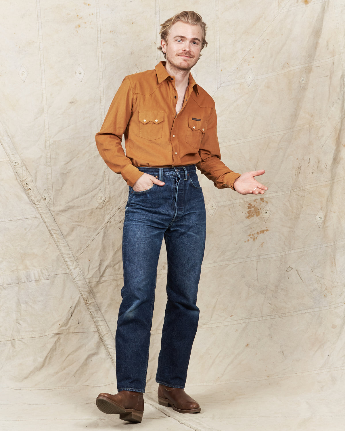 Indigofera Dollard Corduroy Shirt Beige