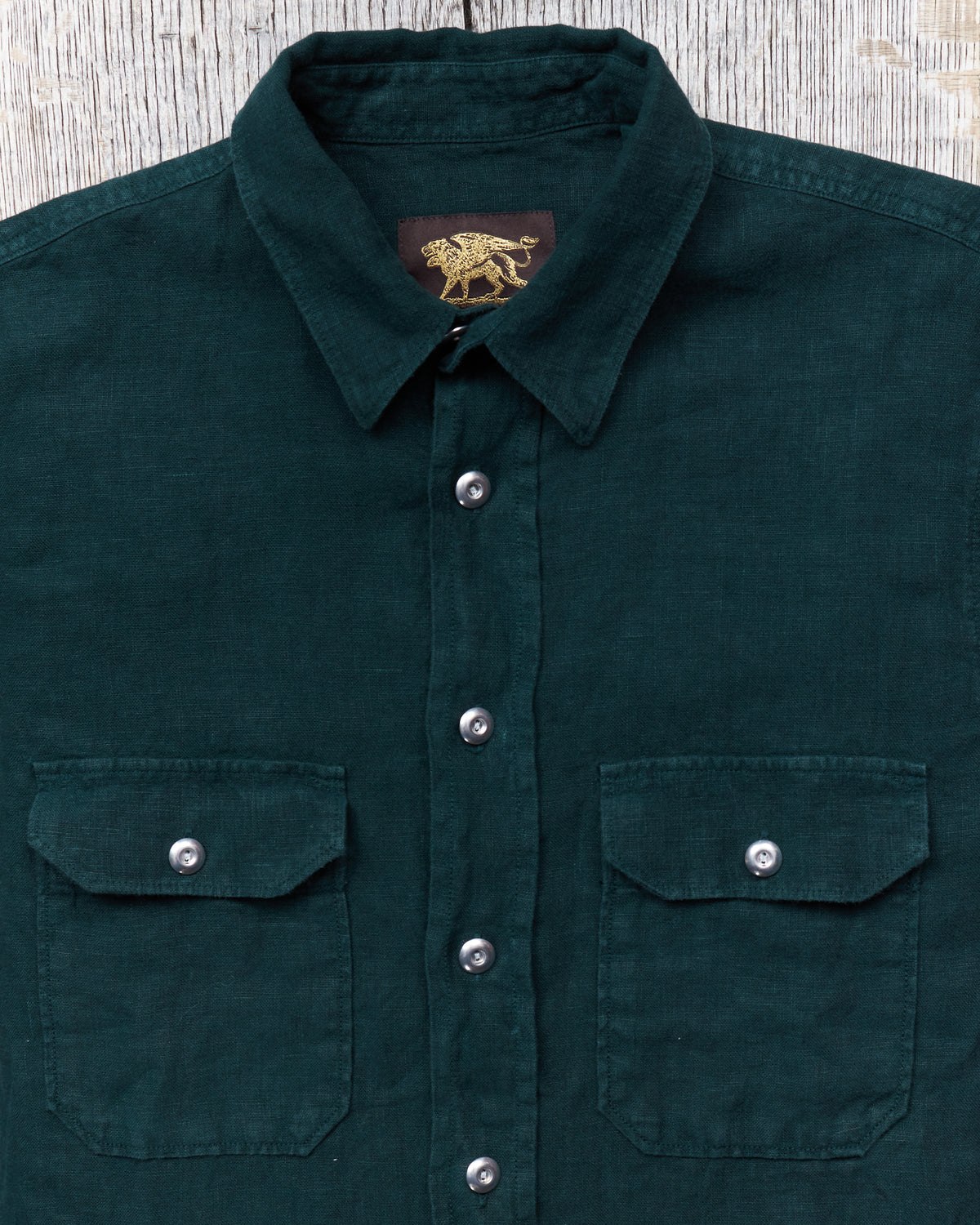 Indigofera Delray Shirt Linen Canvas Petrol