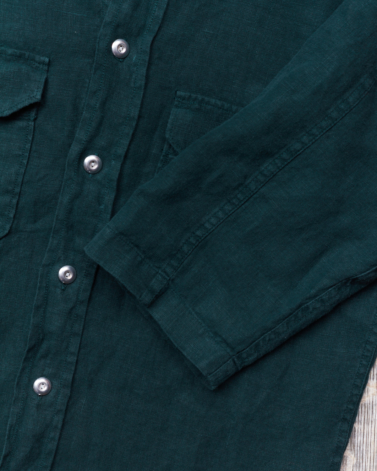 Indigofera Delray Shirt Linen Canvas Petrol