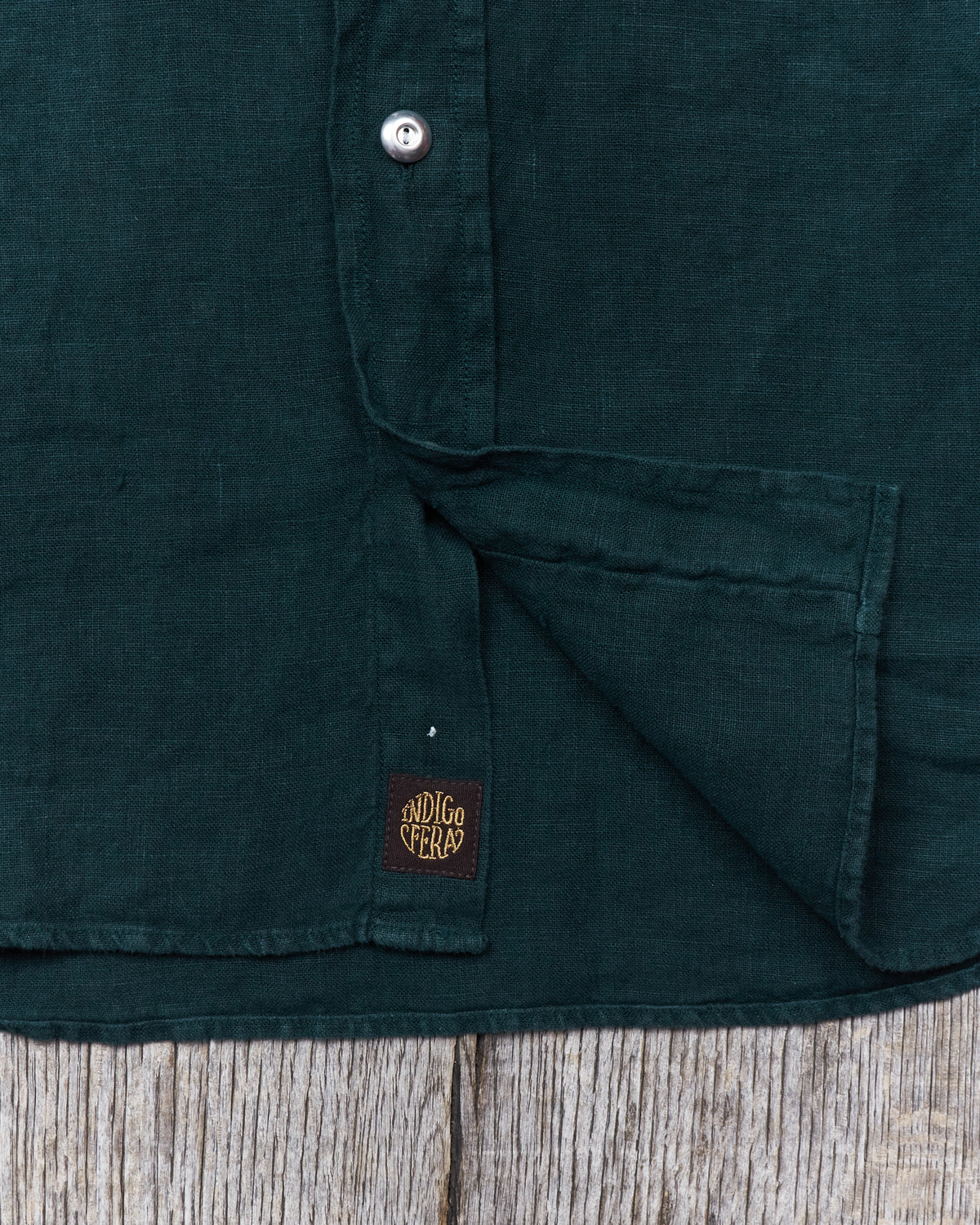 Indigofera Delray Shirt Linen Canvas Petrol