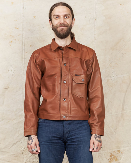 Indigofera Grant Jacket Cognac Leather