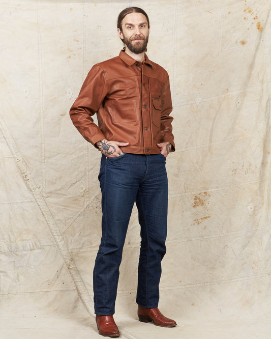 Indigofera Grant Jacket Cognac Leather