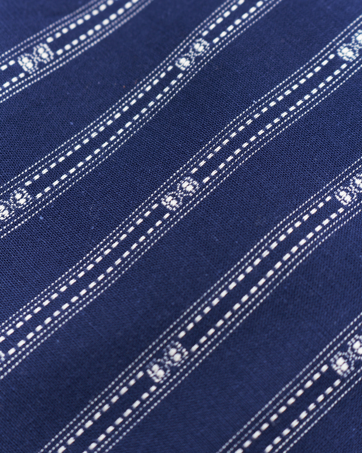 Indigofera Randy Shirt Cotton Stripe Indigo/White