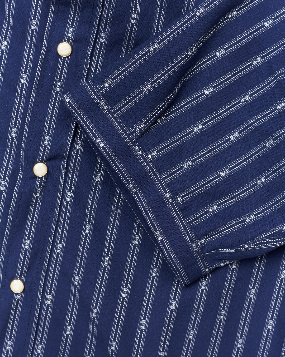 Indigofera Randy Shirt Cotton Stripe Indigo/White