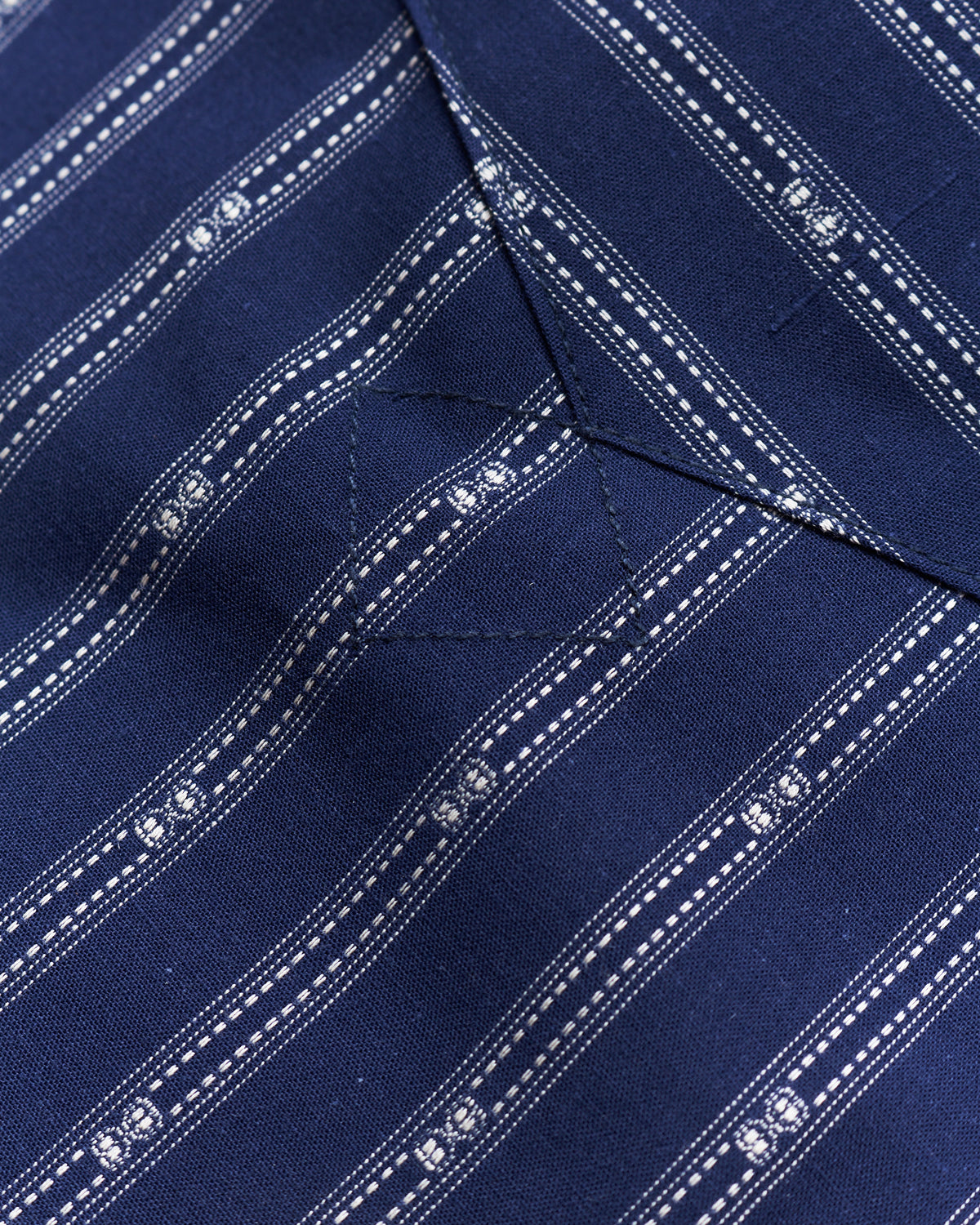Indigofera Randy Shirt Cotton Stripe Indigo/White