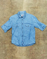 Second Hand Indigofera Delray Cotton / Linen Indigo Chambray Shirt Size  M