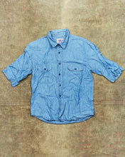 Second Hand Indigofera Delray Cotton / Linen Indigo Chambray Shirt Size  M