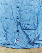 Second Hand Indigofera Delray Cotton / Linen Indigo Chambray Shirt Size  M