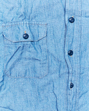 Second Hand Indigofera Delray Cotton / Linen Indigo Chambray Shirt Size  M