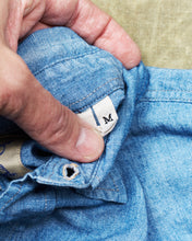 Second Hand Indigofera Delray Cotton / Linen Indigo Chambray Shirt Size  M