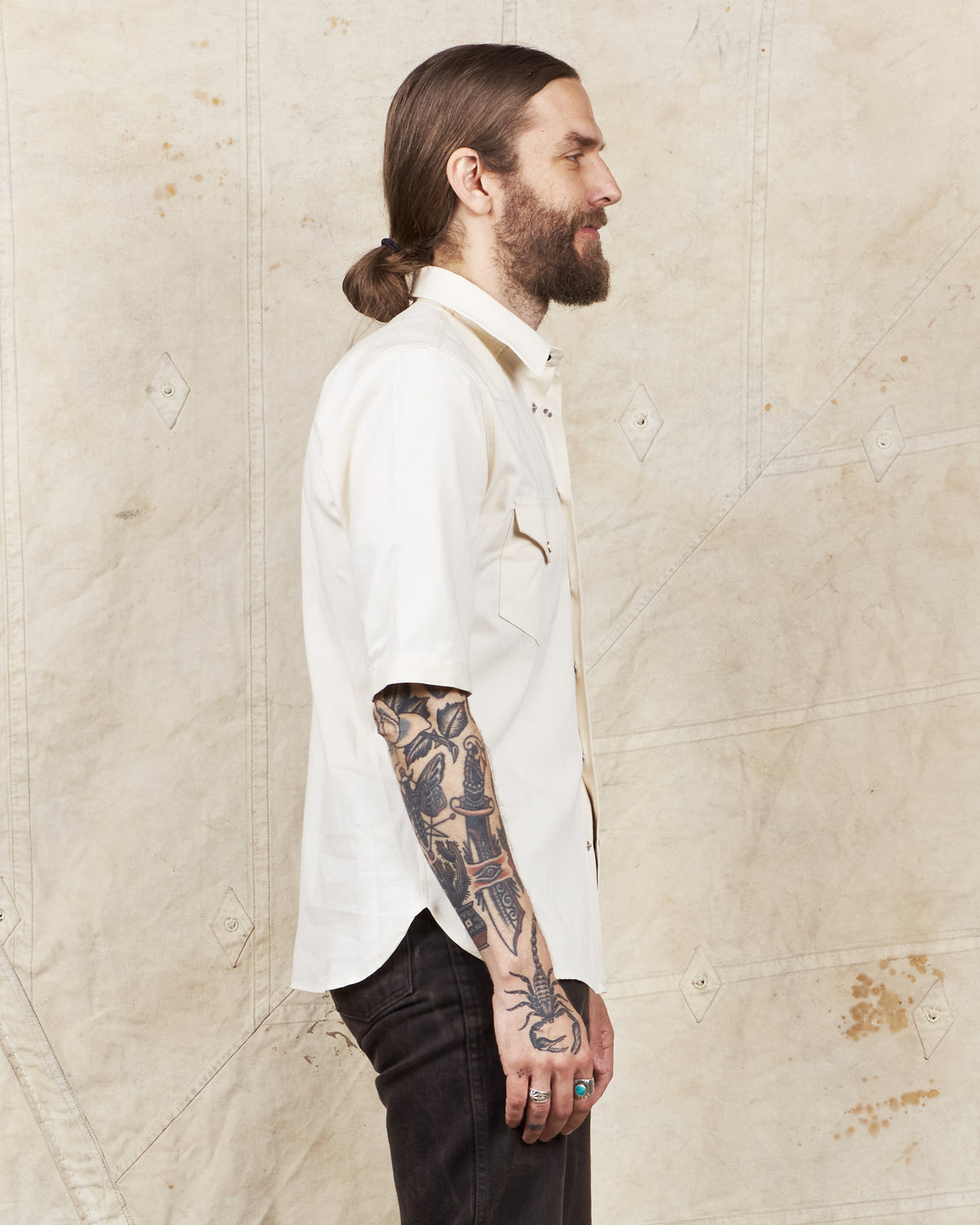Indigofera Randy Shirt 2 by 1 Cordova Denim Ecru