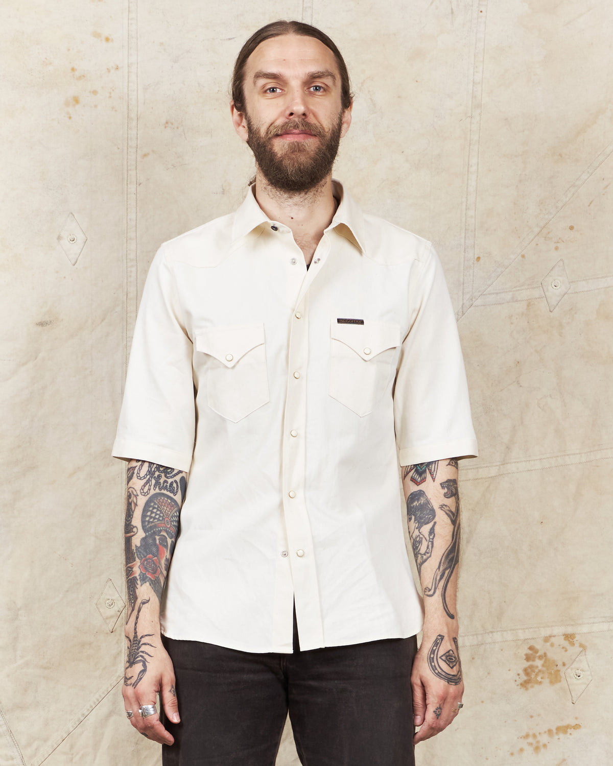 Indigofera Randy Shirt 2 by 1 Cordova Denim Ecru