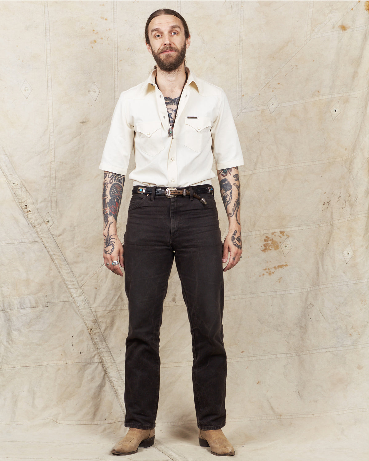 Indigofera Randy Shirt 2 by 1 Cordova Denim Ecru