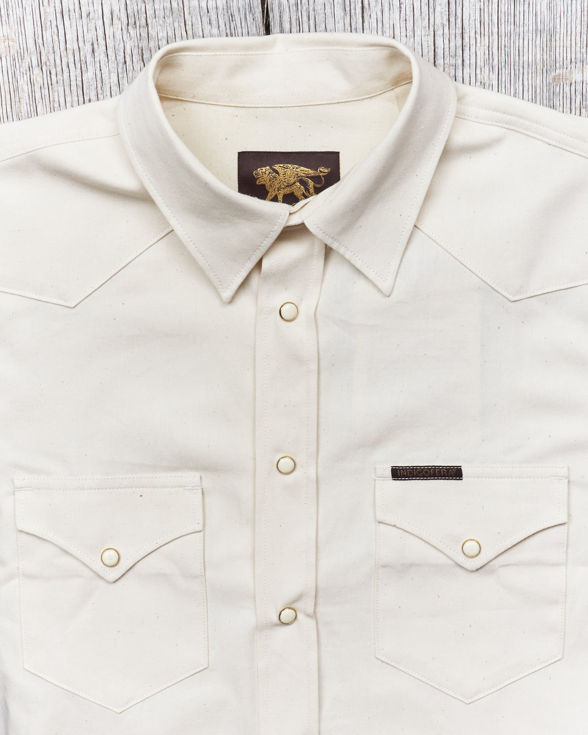 Indigofera Randy Shirt 2 by 1 Cordova Denim Ecru