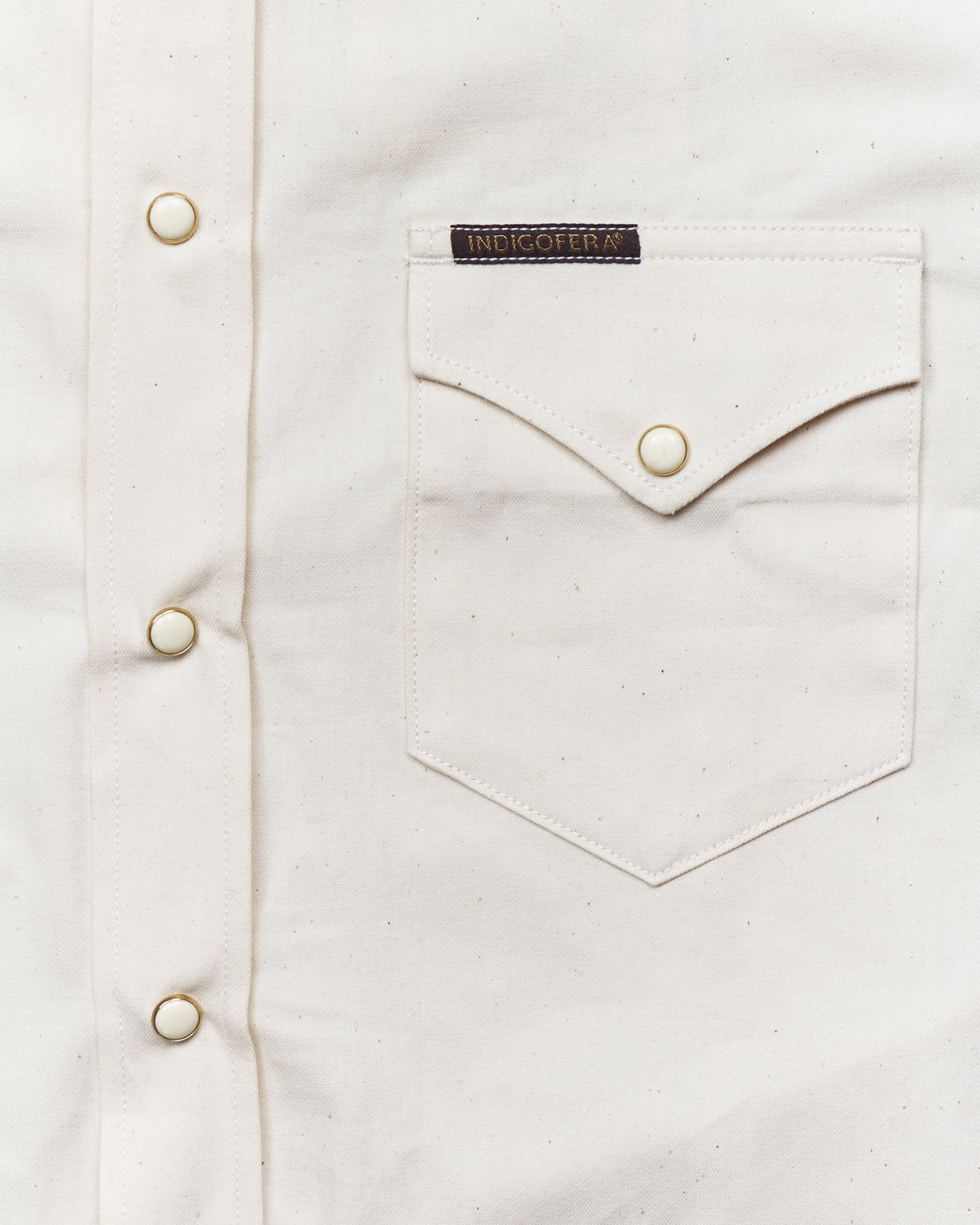 Indigofera Randy Shirt 2 by 1 Cordova Denim Ecru