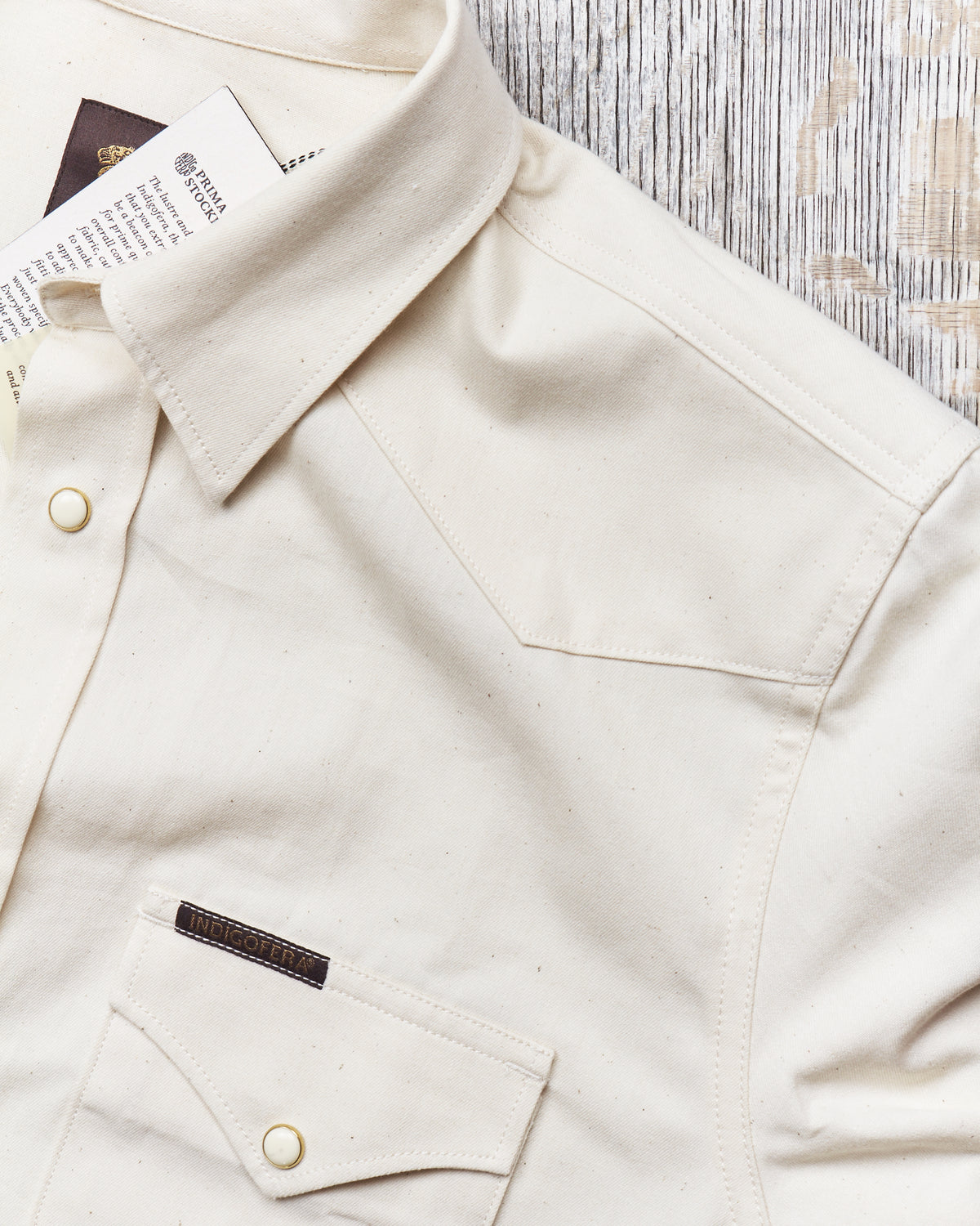 Indigofera Randy Shirt 2 by 1 Cordova Denim Ecru
