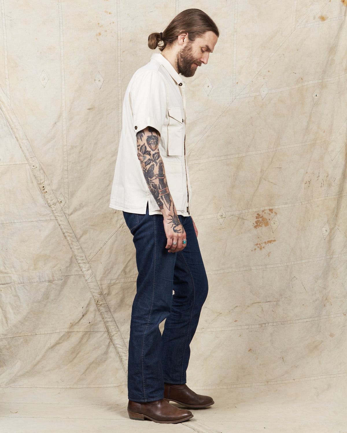 Indigofera Rivera Shirt Carson Denim Ecru