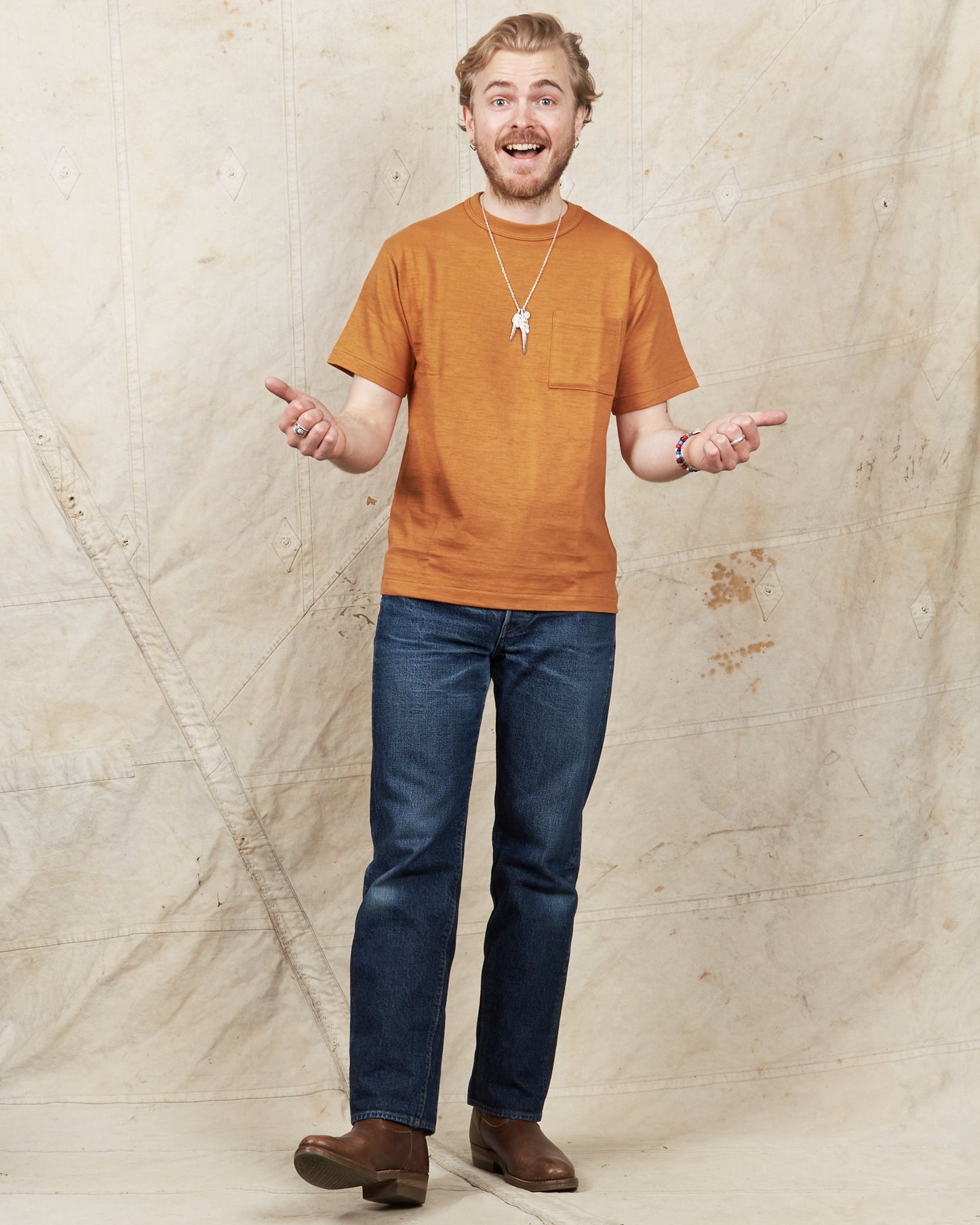 Warehouse & Co. Lot 4601 Pocket T-shirt Dark Orange