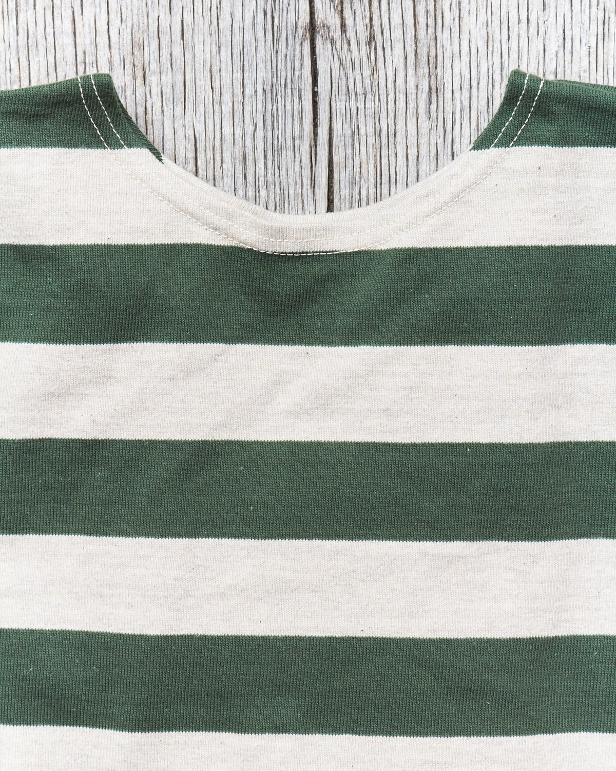 Warehouse & Co. Lot 4051 Three Quarter Shirt Green / Oatmeal