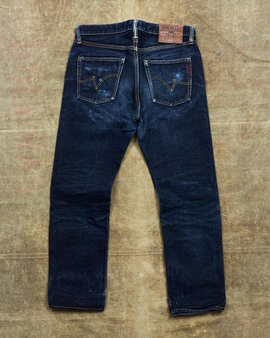 Second Hand Iron Heart 16.5oz Double Indigo Duck Jeans W34