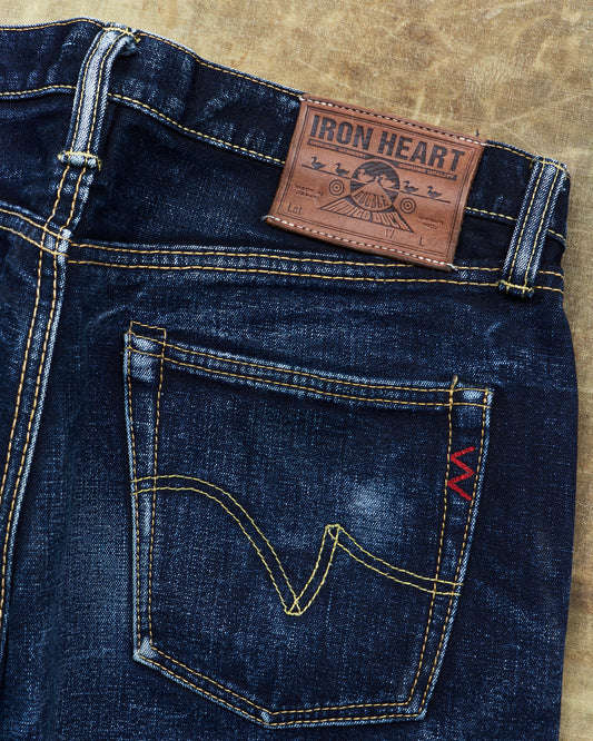 Second Hand Iron Heart 16.5oz Double Indigo Duck Jeans W34