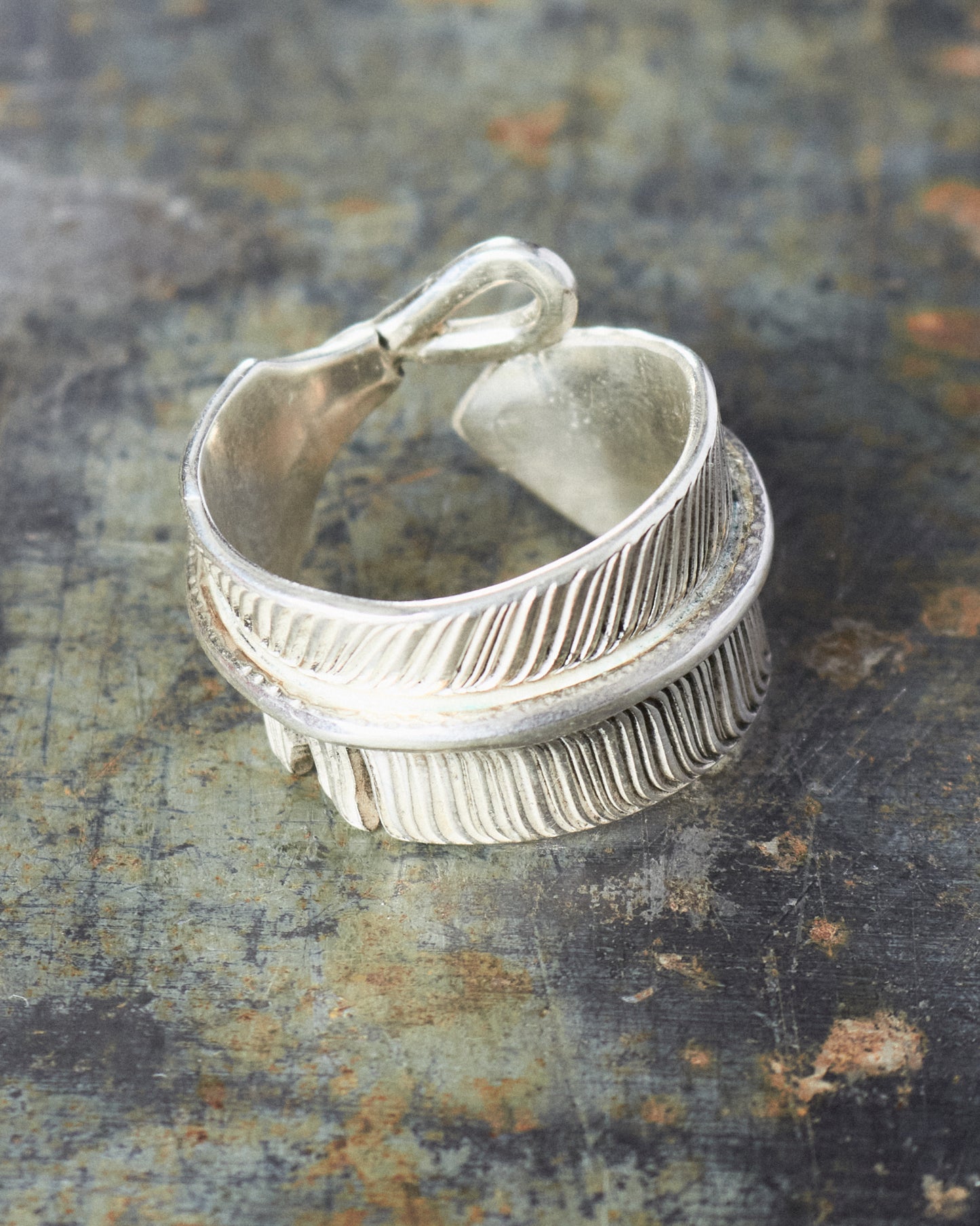 Tenable Crafts Silver Feather Ring #203