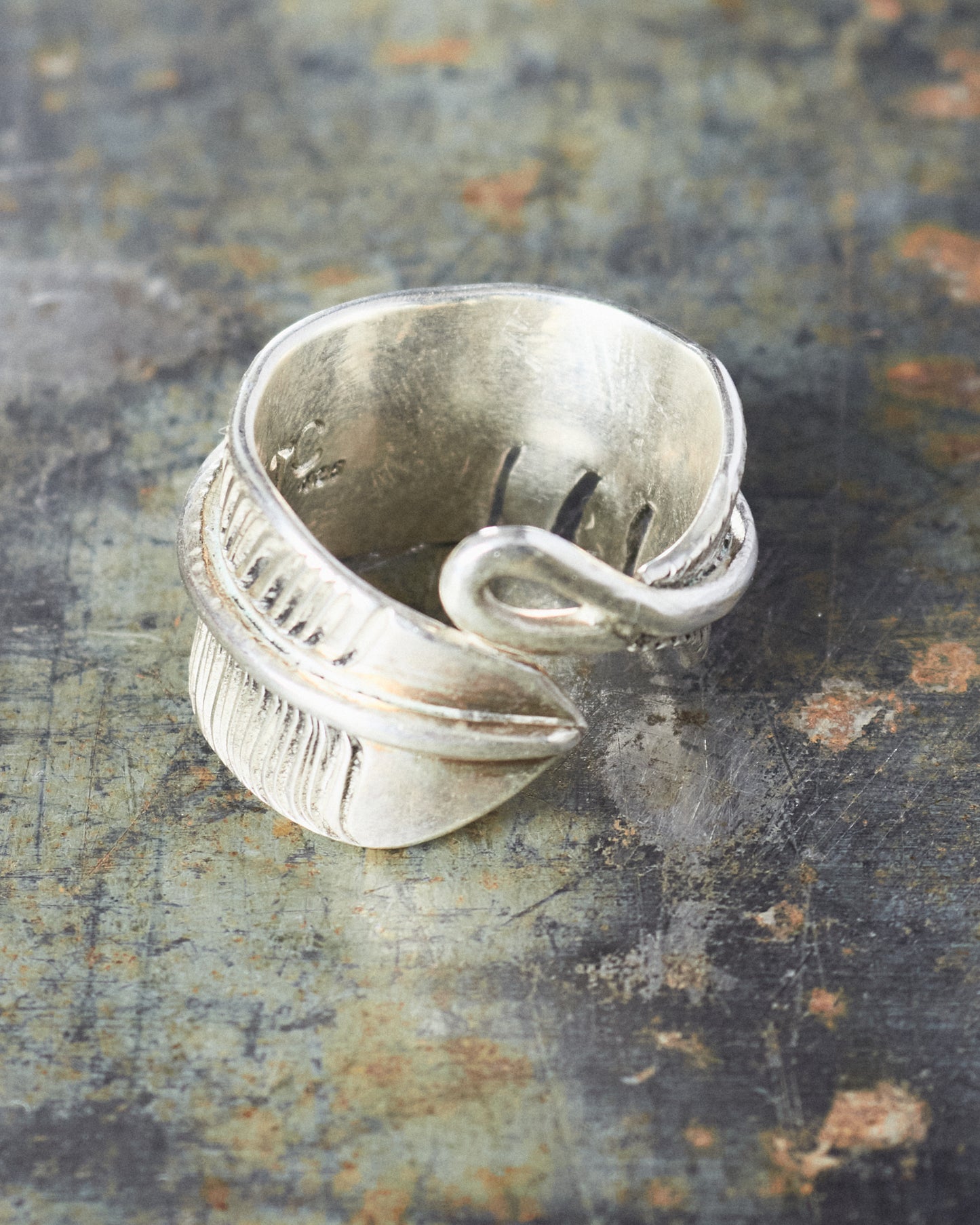 Tenable Crafts Silver Feather Ring #203