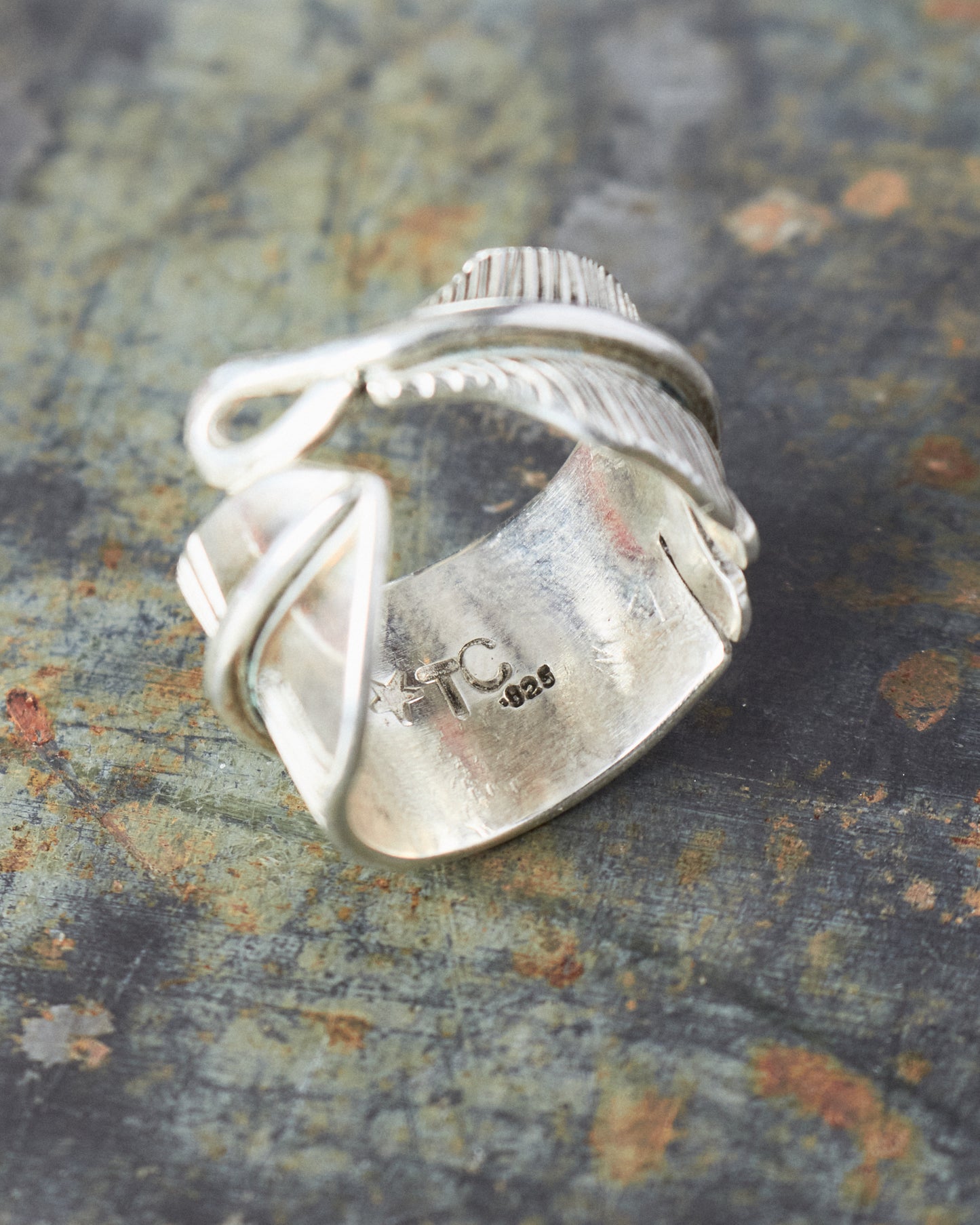 Tenable Crafts Silver Feather Ring #203