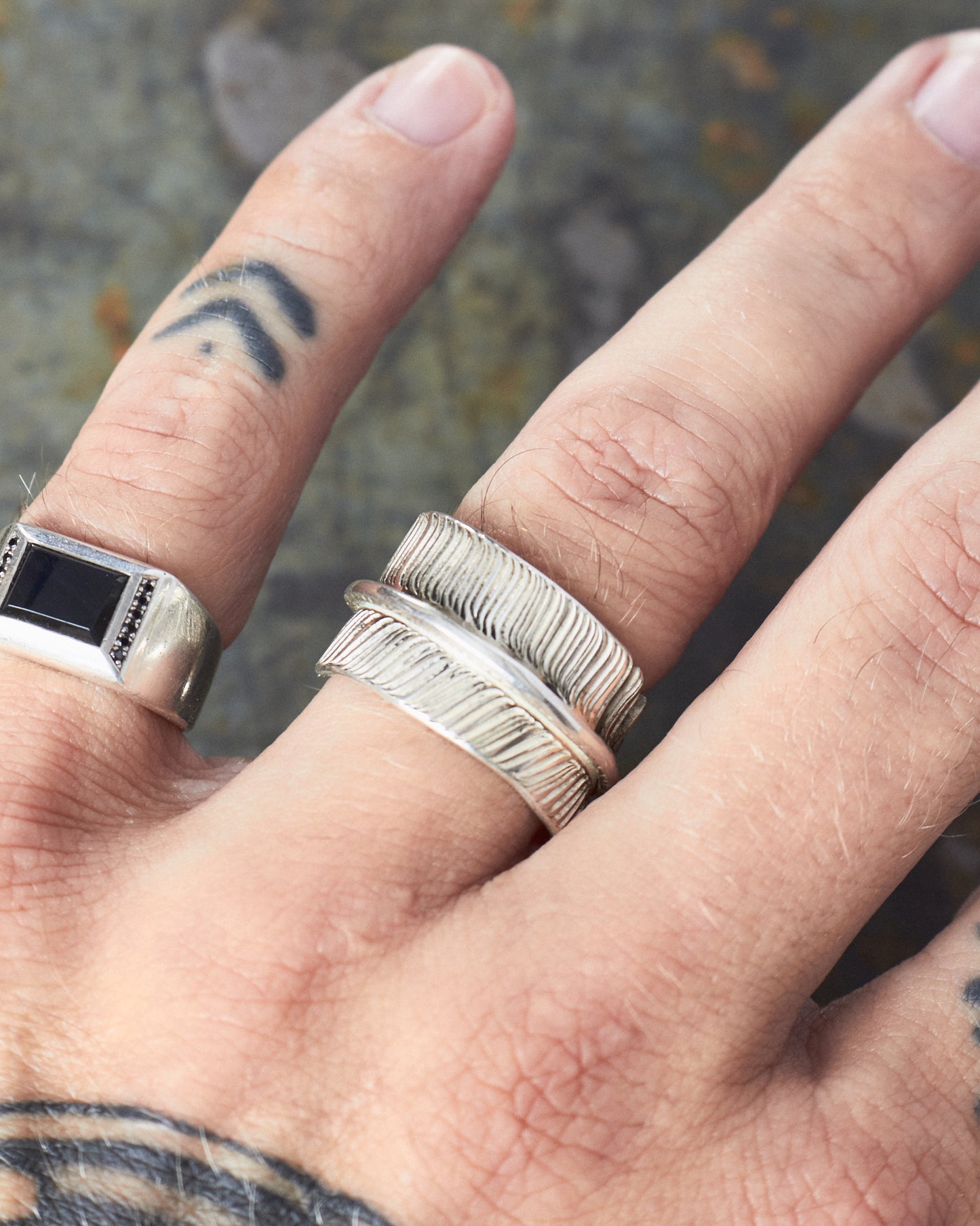 Tenable Crafts Silver Feather Ring #203