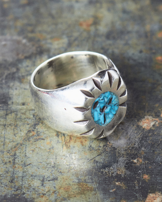 Tenable Crafts Silver Turquoise Ring #204
