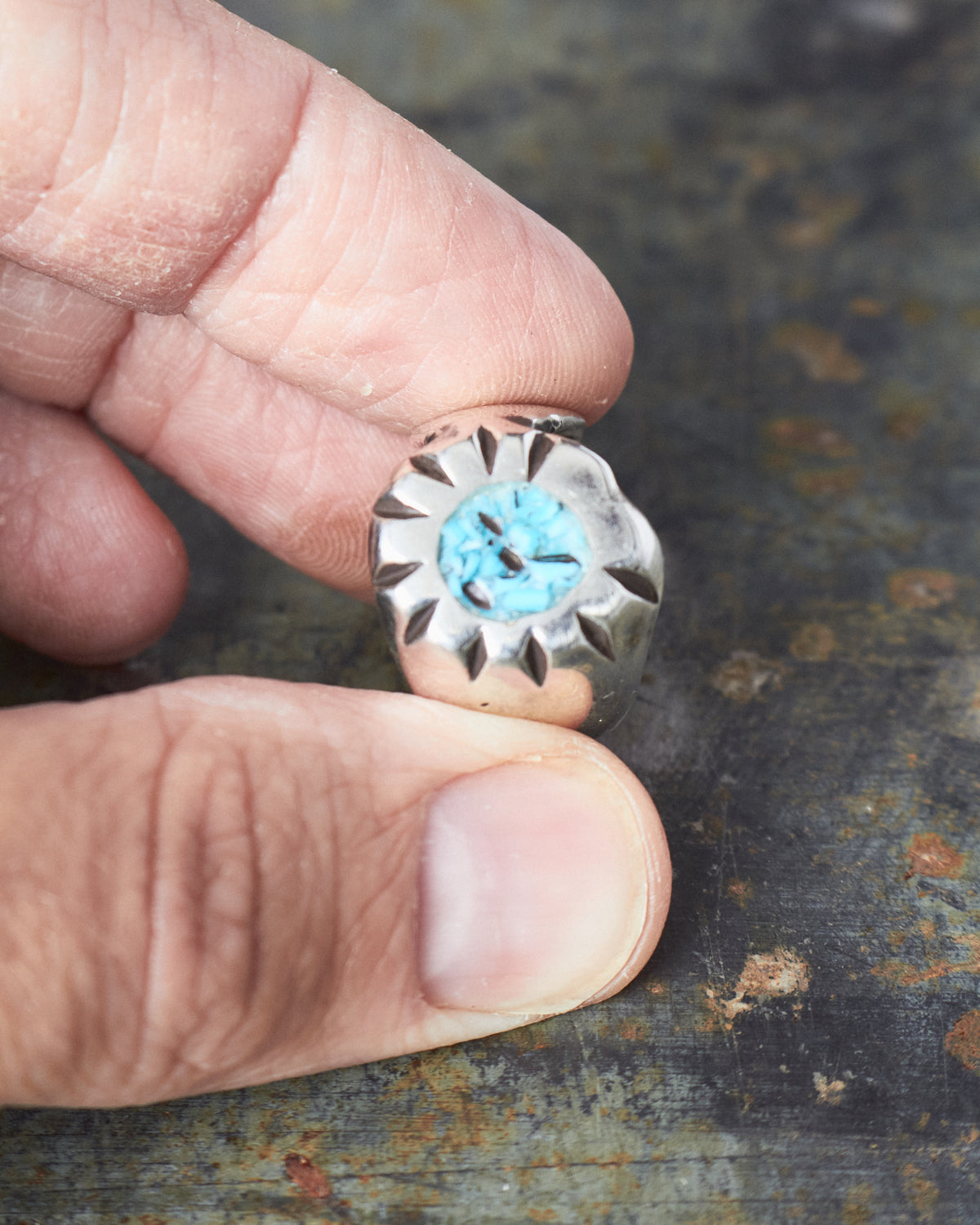 Tenable Crafts Silver Turquoise Ring #204