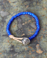 Tenable Crafts Blue White Heart Trade Beads Bracelet #197