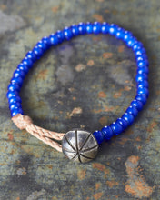 Tenable Crafts Blue White Heart Trade Beads Bracelet #197