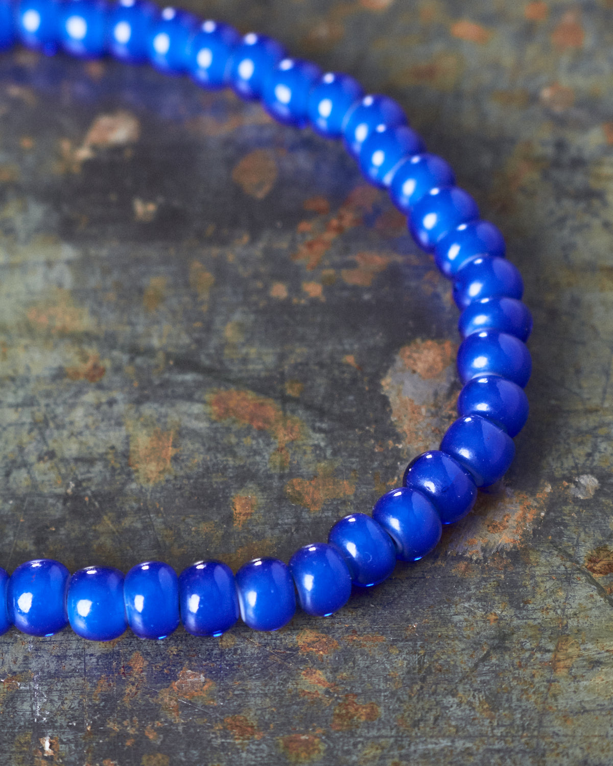 Tenable Crafts Blue White Heart Trade Beads Bracelet #197
