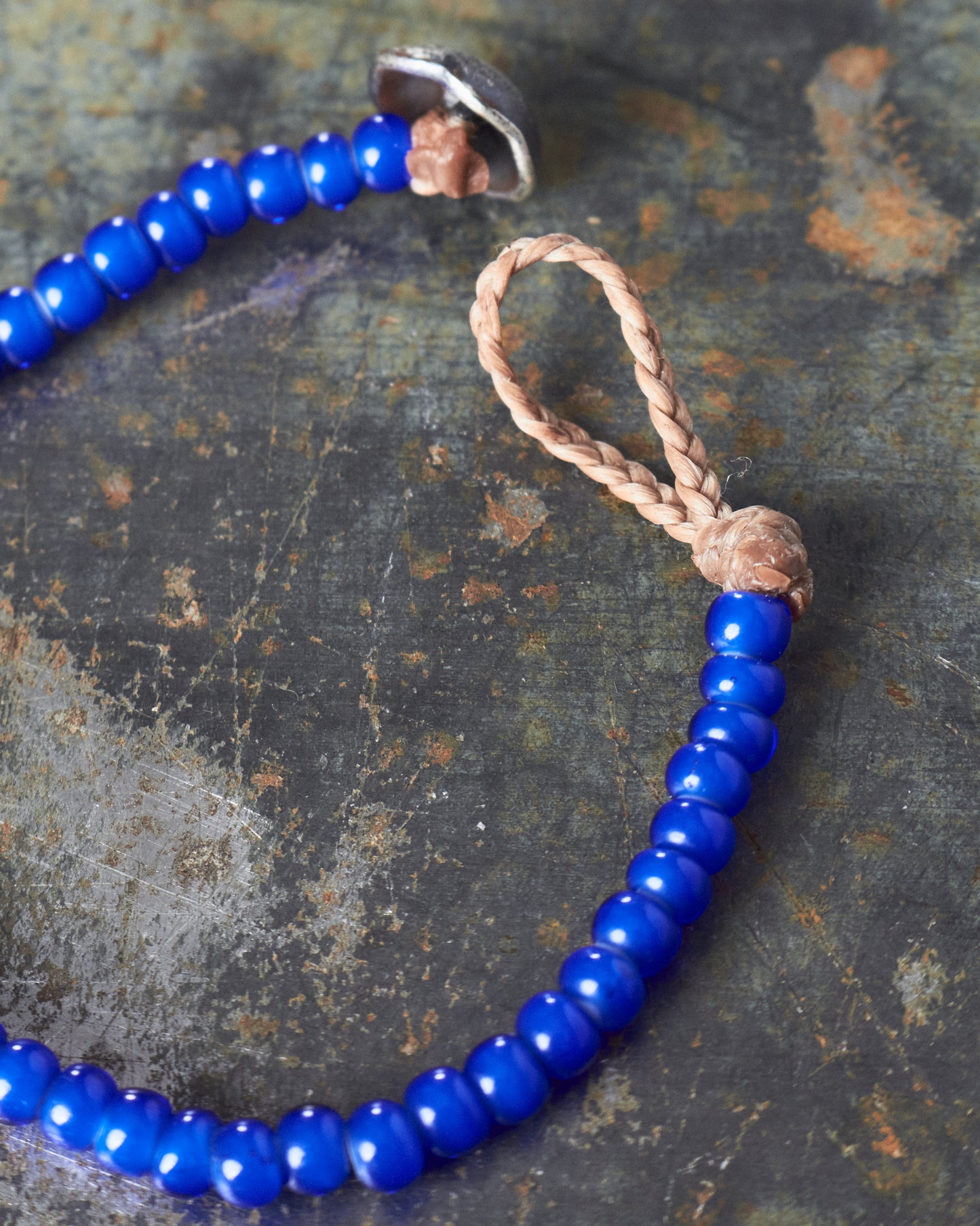 Tenable Crafts Blue White Heart Trade Beads Bracelet #198