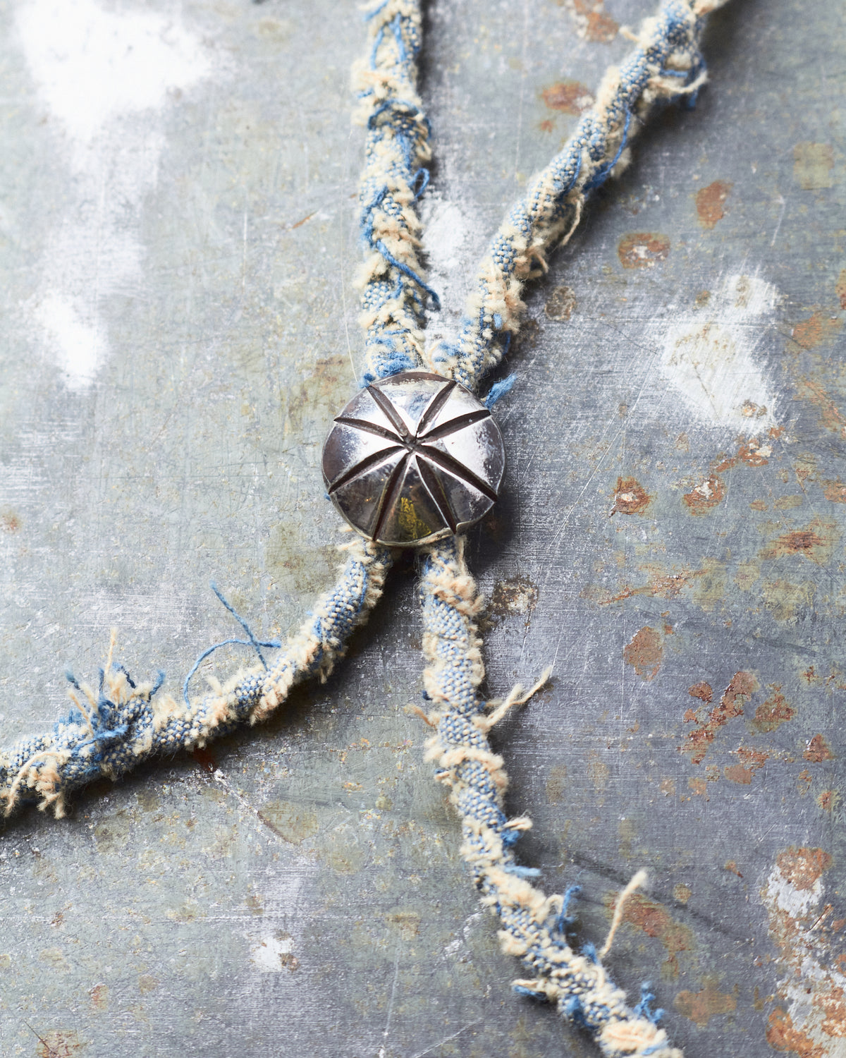 Tenable Crafts Indigo Braided Silver Necklace #206